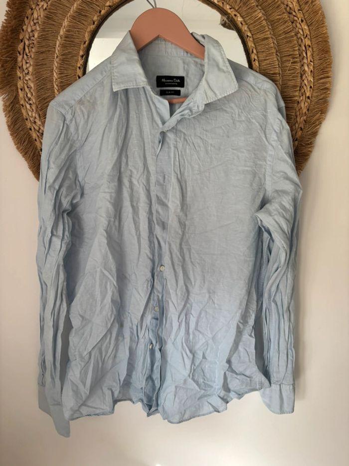 Chemise bleu clair manches longues 44 / XL - photo numéro 1