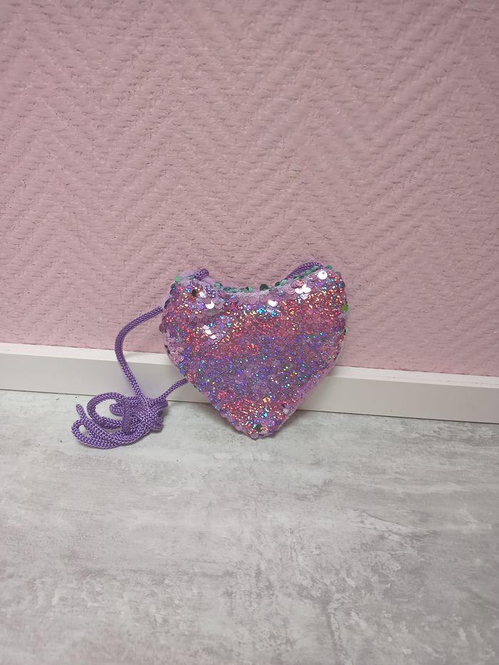 Petit sac à sequins coeur - photo numéro 1