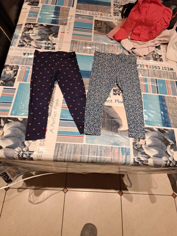 lot de 2 leggings taille 98 - photo numéro 1