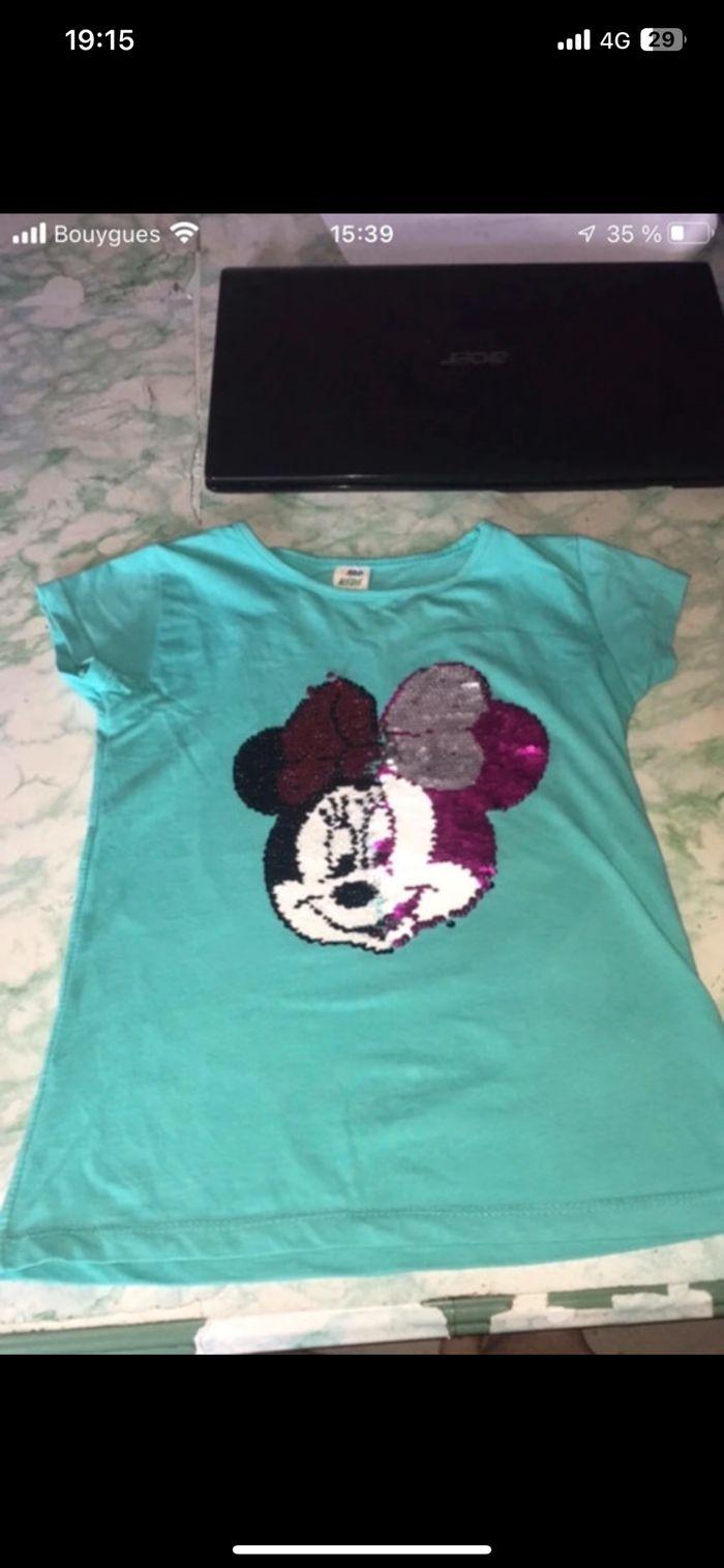 TeeShirt Minnie 10 ans paillette - photo numéro 9