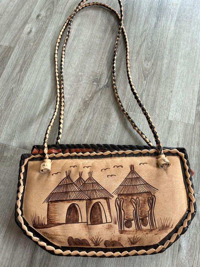 Sac artisanale Africain tout cuir - photo numéro 1