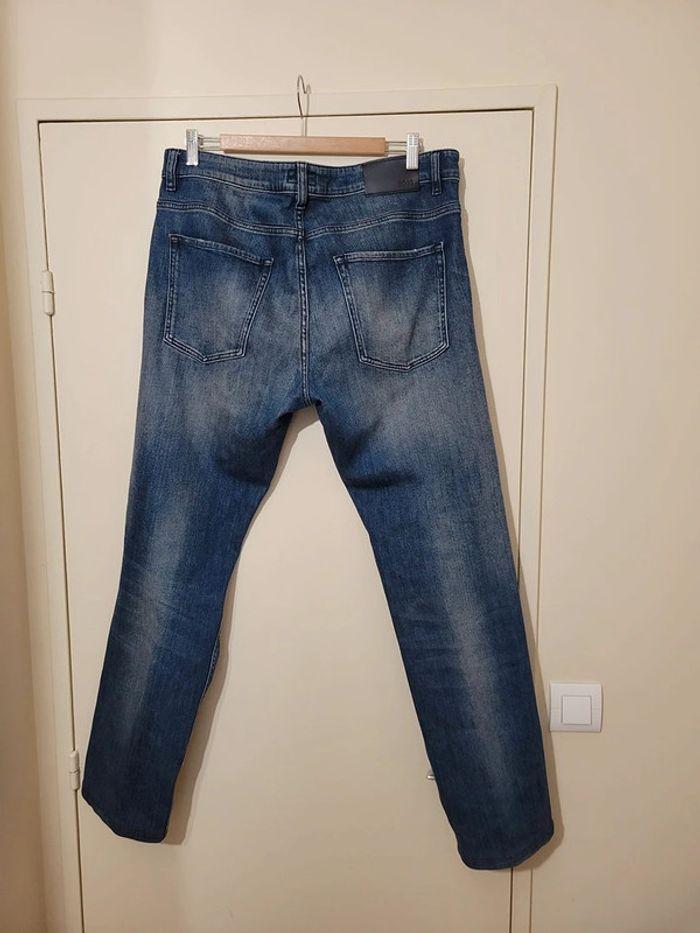 Jeans coupe droite BOSS Hugo Boss bleu taille W36 | FR 46 - photo numéro 2