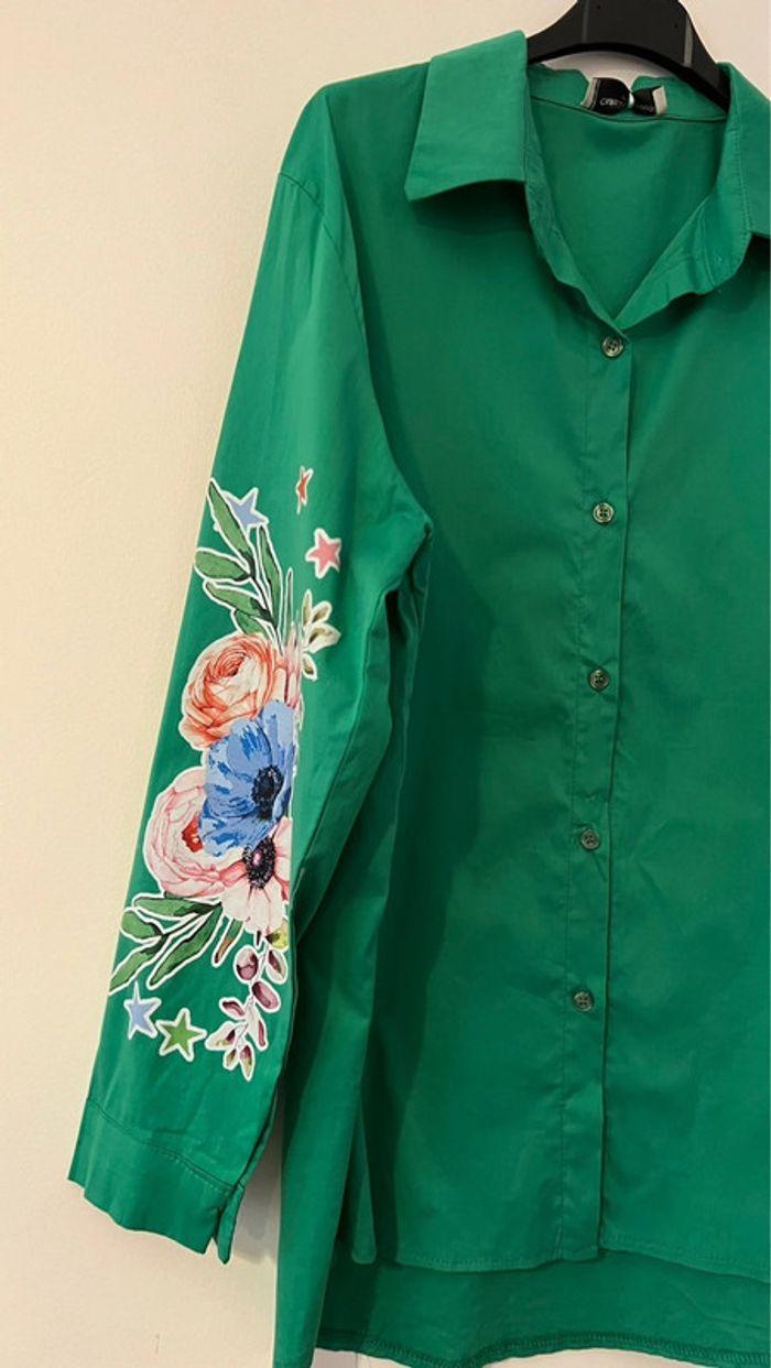 Chemise verte manches imprimées 👗 - photo numéro 10