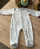 Pyjama / grenouillère en velour chaud bleu ciel Absorba taille 6 mois