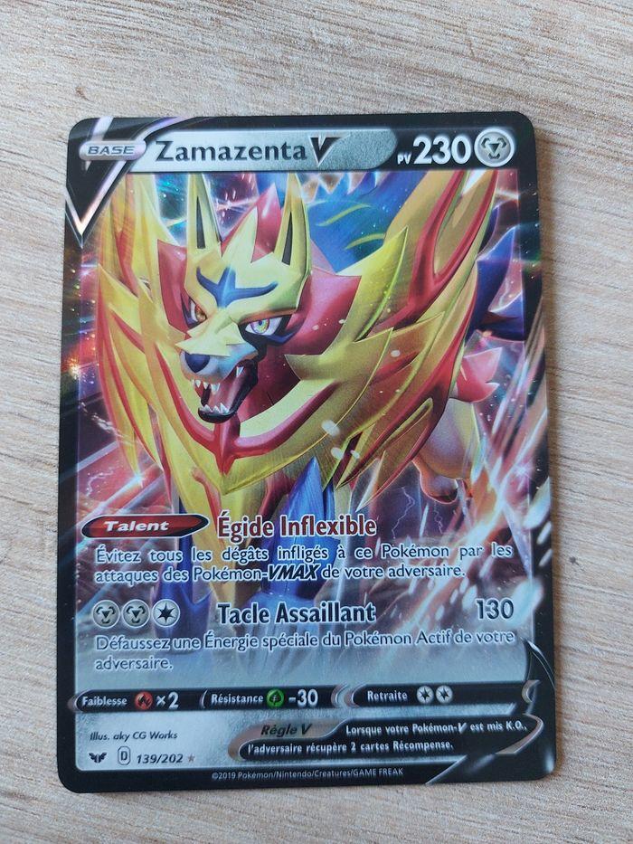 Carte pokemon Zamazenta V 139/202 Épée et bouclier - photo numéro 1