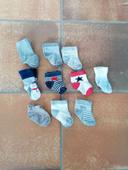 Lot de 10 paires de chaussettes bébé fille garçon