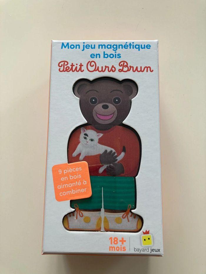 Mon jeu magnétique en bois petit ours brun - photo numéro 1