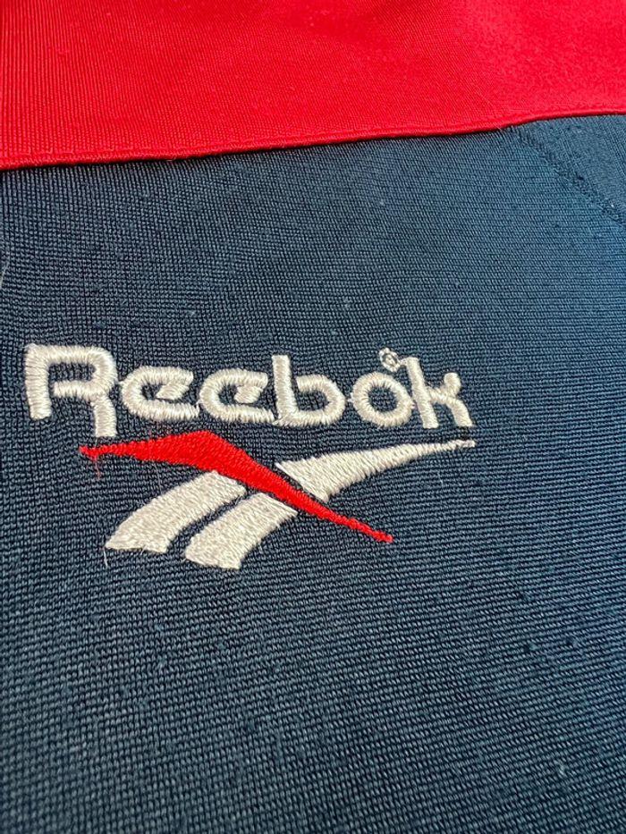 👕 Veste de Sport Reebok Rare Vintage 90’s UEFA Champion League 1992 Bleu Marine Taille L 👕 - photo numéro 8