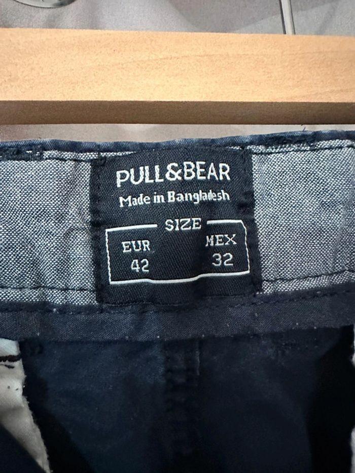 Pantalon homme chino bleu marine pull & bear taille 42 - photo numéro 3