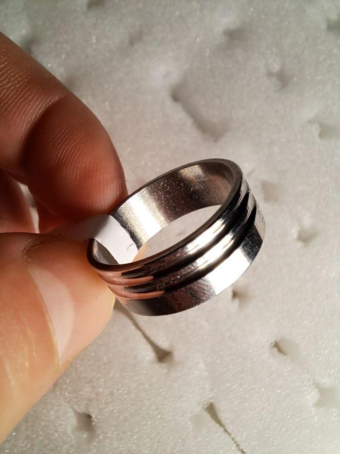 Bague acier inoxydable argentée - photo numéro 3