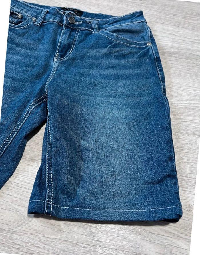 🩳 Short vintage brodé en jean Earl Jean Bleu Taille XS 🩳 - photo numéro 14