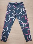 legging fille okaidi taille 14 ans bleu marine motf coeur