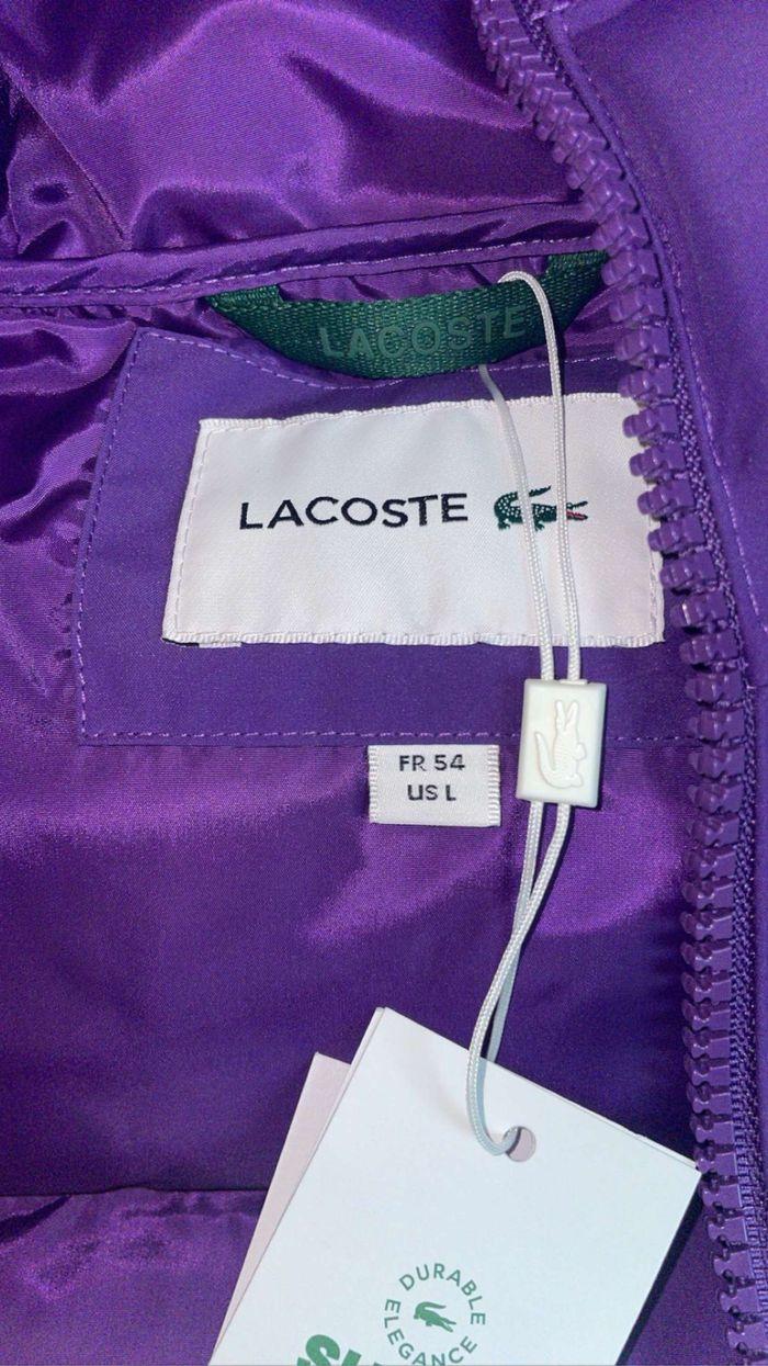 Doudoune Lacoste violette Taille L (54-FR) - photo numéro 5