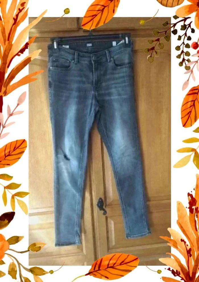 Pantalon jeans gris garçon 14 ans - photo numéro 1