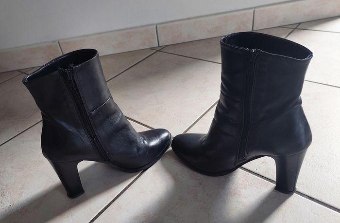 Bottines noires en cuir Softgrey - photo numéro 4