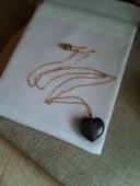 Collier coeur de pyrite