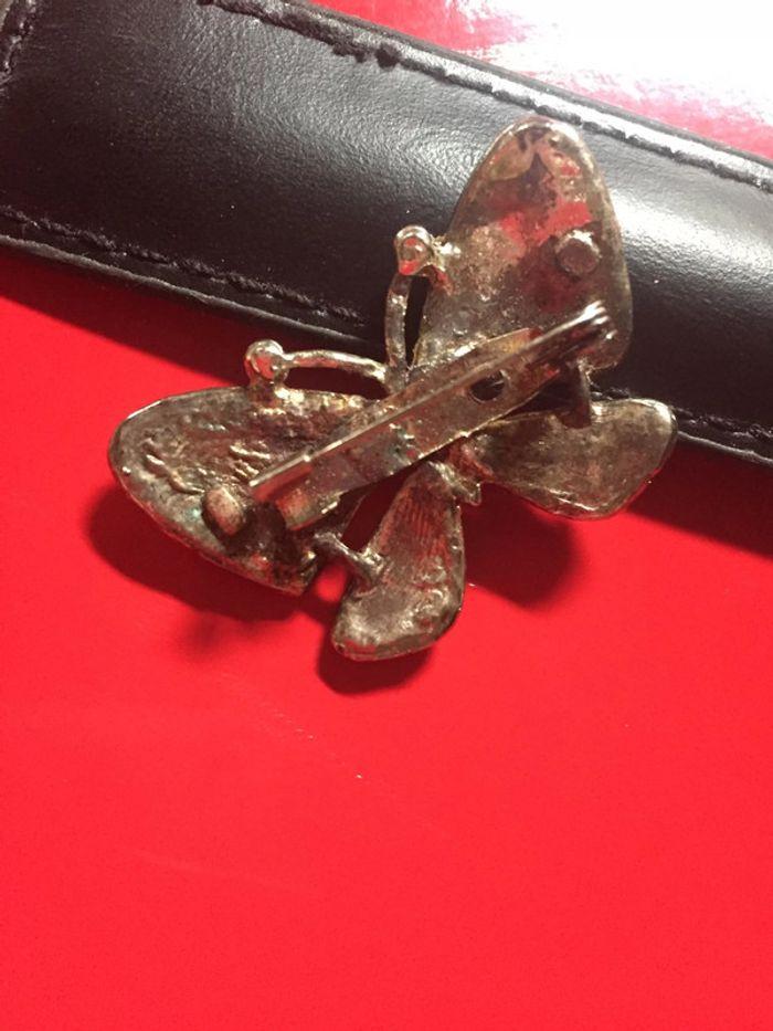 Vintage broche papillon strass - photo numéro 4