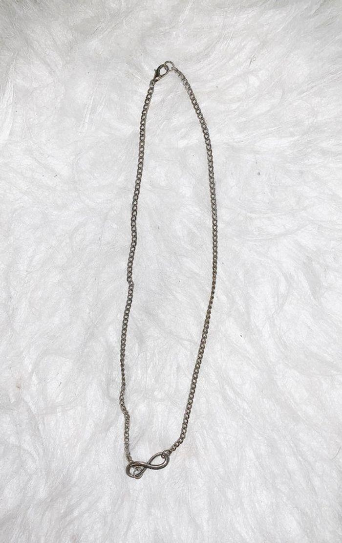 Collier argenté signe infini - photo numéro 2