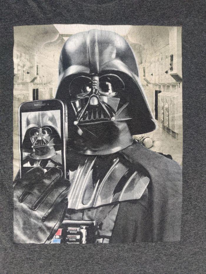 T-shirt Dark Vador Licence Star Wars Lucas Film Vintage Gris Taille L Homme - photo numéro 2