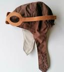 Bonnet aviateur marron et lunette