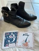 Jolies bottines en cuir noires André T37 TBE