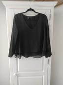 Blouse noire manches longues