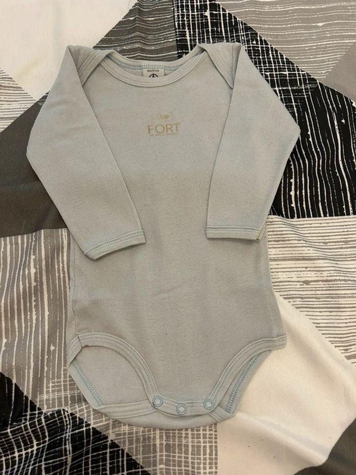 Body manche longue bleu petit bateau taille 6 m - photo numéro 1