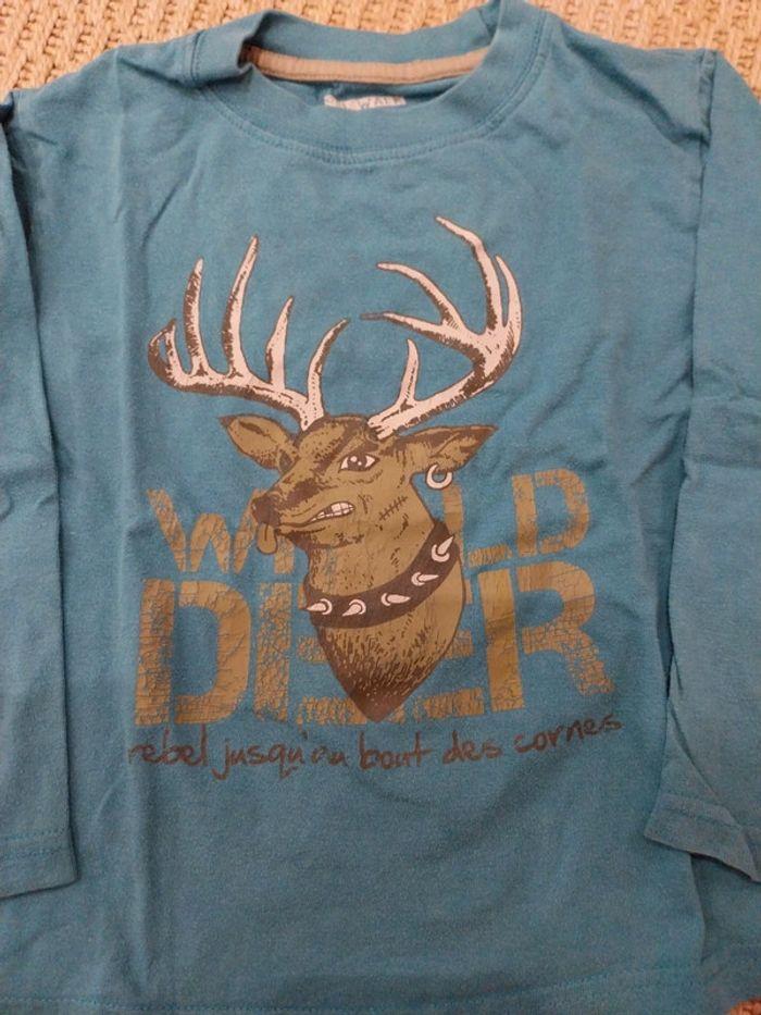 T-shirt manches longues avec cerf 🦌 - photo numéro 2