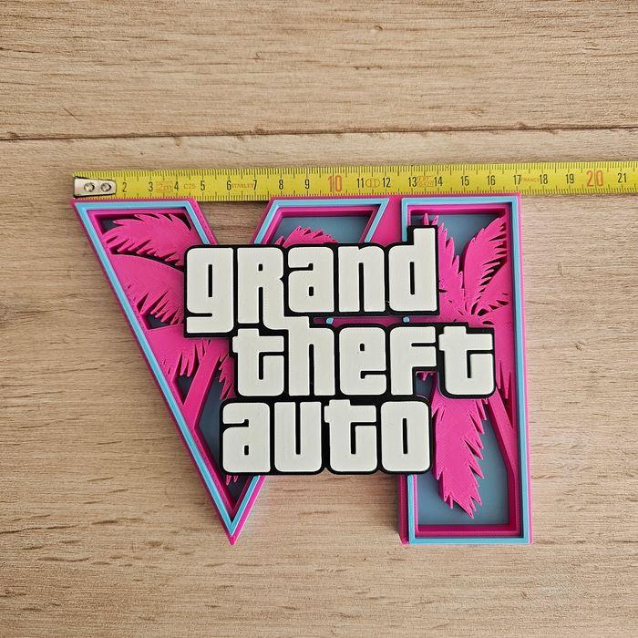 Figurine logo GTA grand theft auto 17x13cm FanArt - photo numéro 5