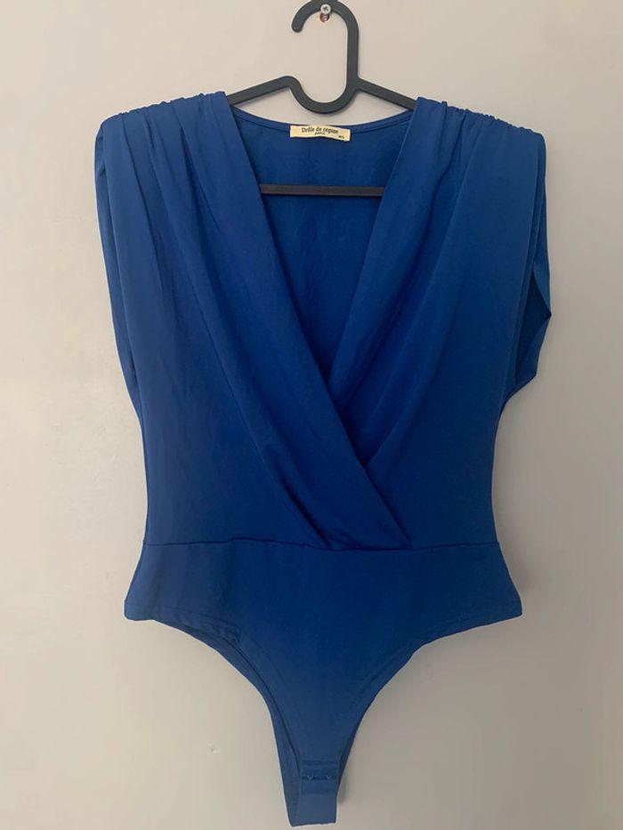 Body cache coeur neuf bleu roi Drôle de copine taille M/L - photo numéro 3