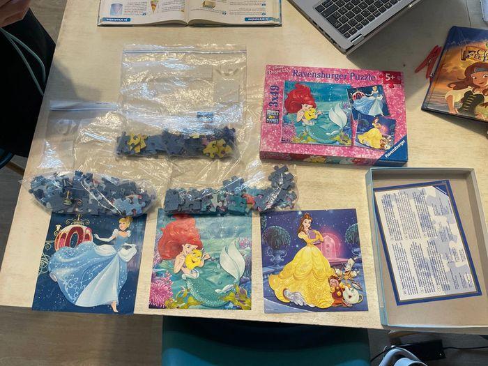 Puzzle 3 en 1 princesses Disney 3x49 pièces - photo numéro 2