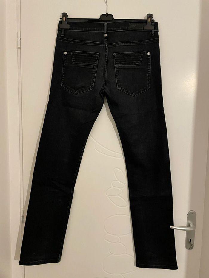 Jean bleu foncé taille haute coupe slim Zara man taille 40 - photo numéro 4