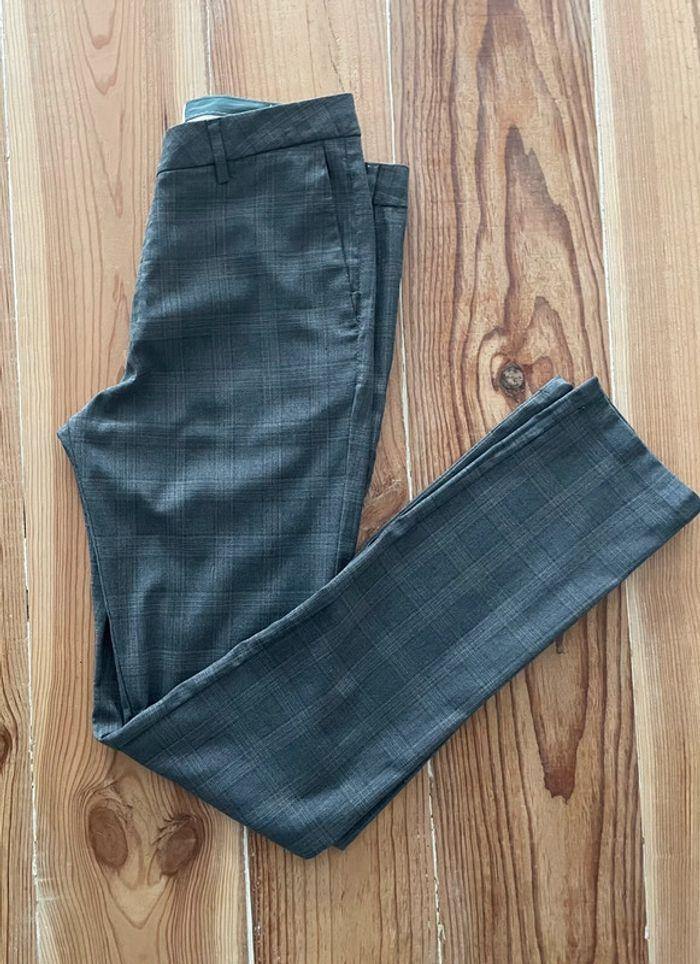 Pantalon gris à carreaux Jules taille 38 - photo numéro 1