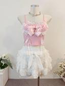 Top débardeur rembourré Barbie Pink Cute Kawaii Manga Anime Cosplay Lolita Princesse