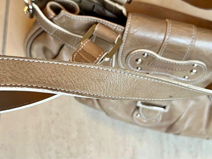 Sac Longchamp en cuir beige - photo numéro 6