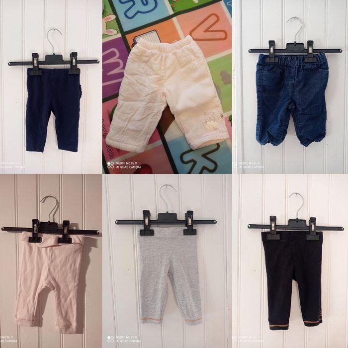 Lot de 6 pantalons taille 3 mois (62) - photo numéro 1