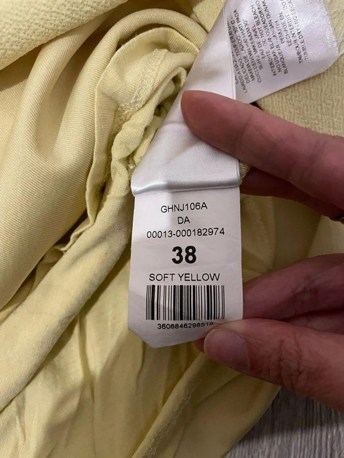 Jupe tulipe portefeuille jaune clair et noir taille élastique Naf Naf taille 38 - photo numéro 6