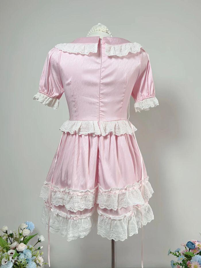 Dress Robe Pink Rose Princess Barbie Cute Kawaii Lolita Cosplay - photo numéro 9