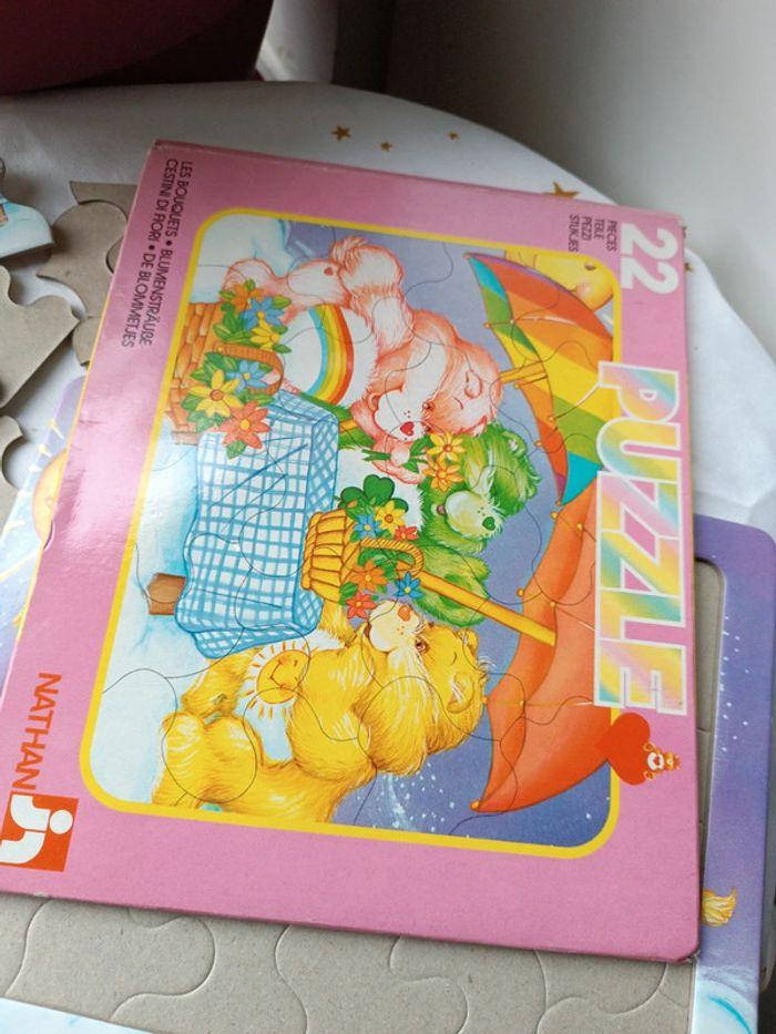 Puzzle 22 bisounours Care bears fleur flower vintage Nathan 1985 les bouquets fiori blumenstraube - photo numéro 7