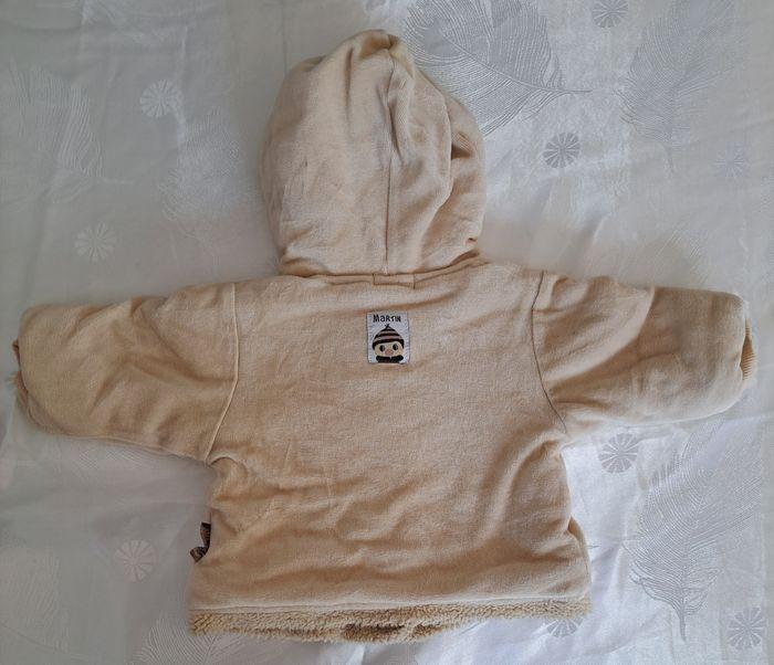 Manteau mixte tout doux 3 mois beige TBE - photo numéro 2