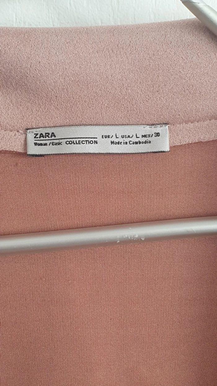 Veste rose pâle Zara T. L - photo numéro 5