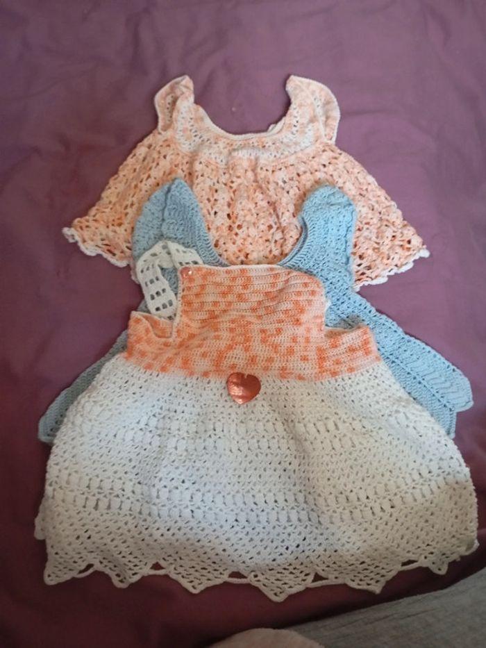 3 superbe robe en crochet