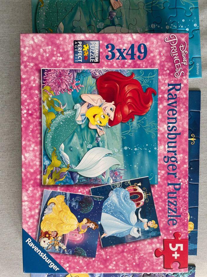 Lot 3 puzzles 49 pièces Princesses Disney - photo numéro 1