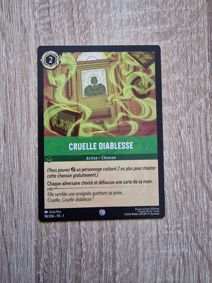 Carte Disney Lorcana Cruelle Diablesse 98/204