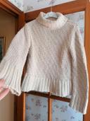 Pull chaud  hiver irlandais 
En  maille 
Beige  vintage