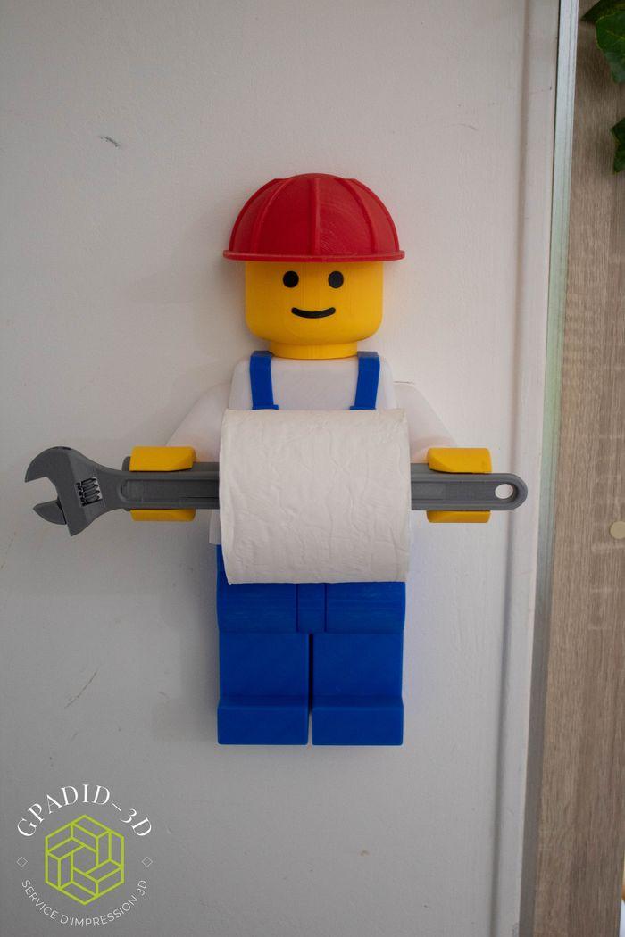 Dévidoir de papier toilette ou simple décoration murale dans un style Lego - photo numéro 6