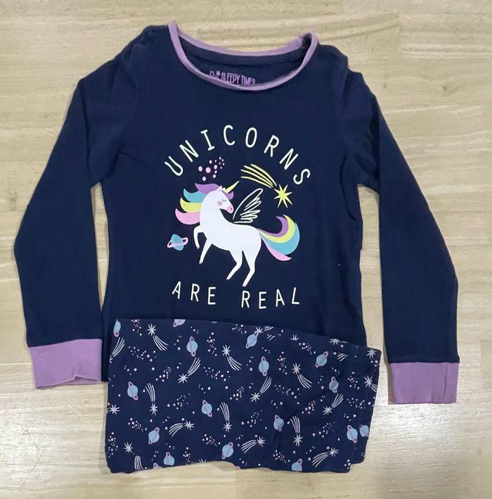 Pyjama bleu licorne