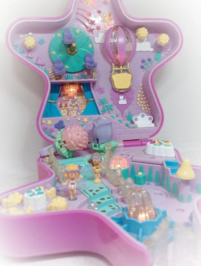 Polly pocket bluebird étoile grande fushia fée fairy ring bague tulipe rose flower fleur fairylight - photo numéro 2