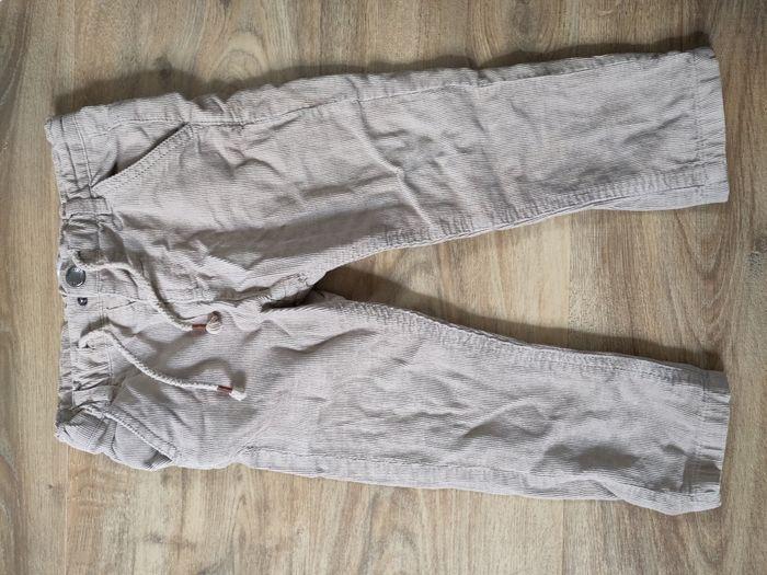 Pantalon velours côtelé doublé beige Gémo - photo numéro 1