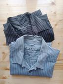 Lot 2 chemises Jules / Lote 2 camisas a rayas